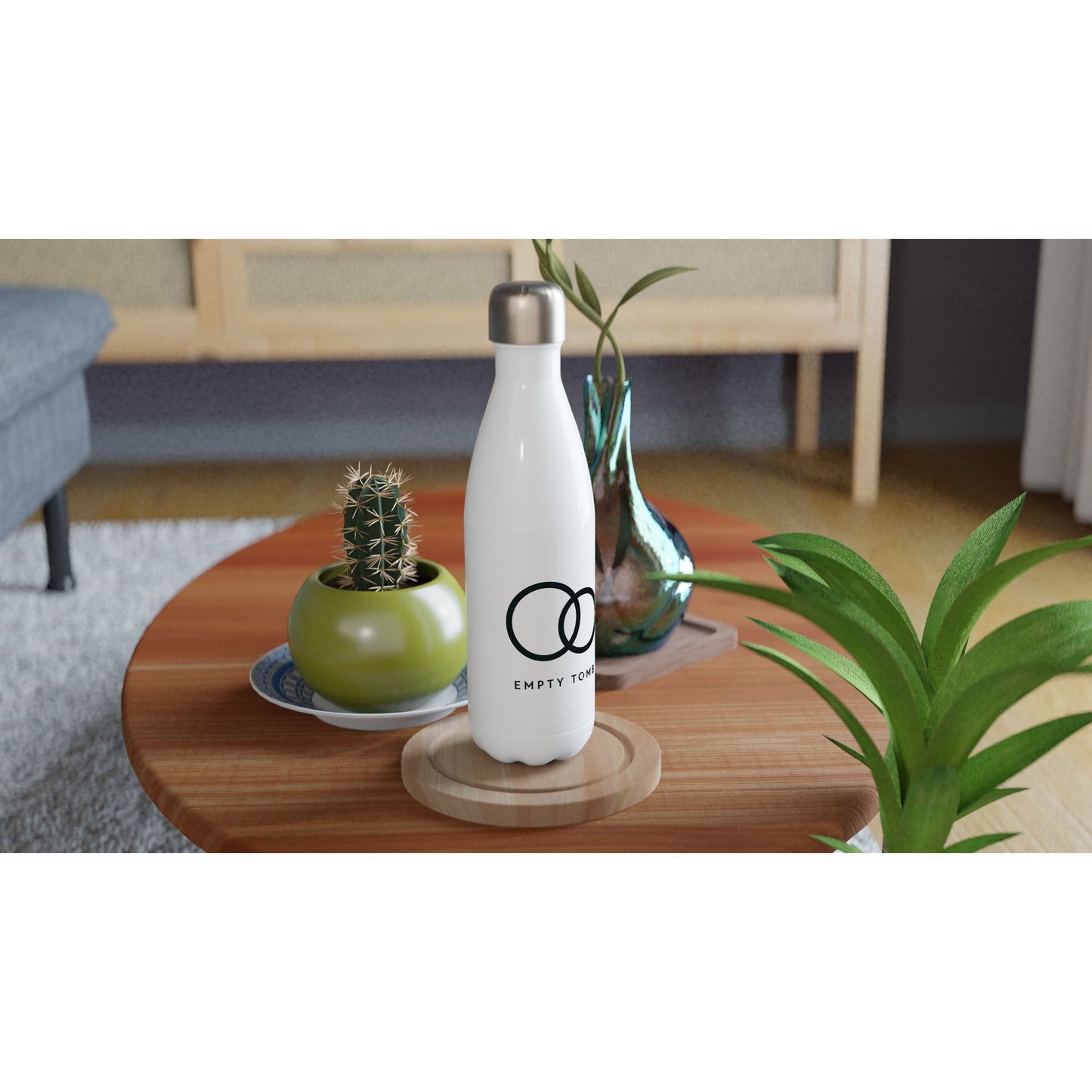 Travel Mug - White 17oz Stainless Steel Water Bottle