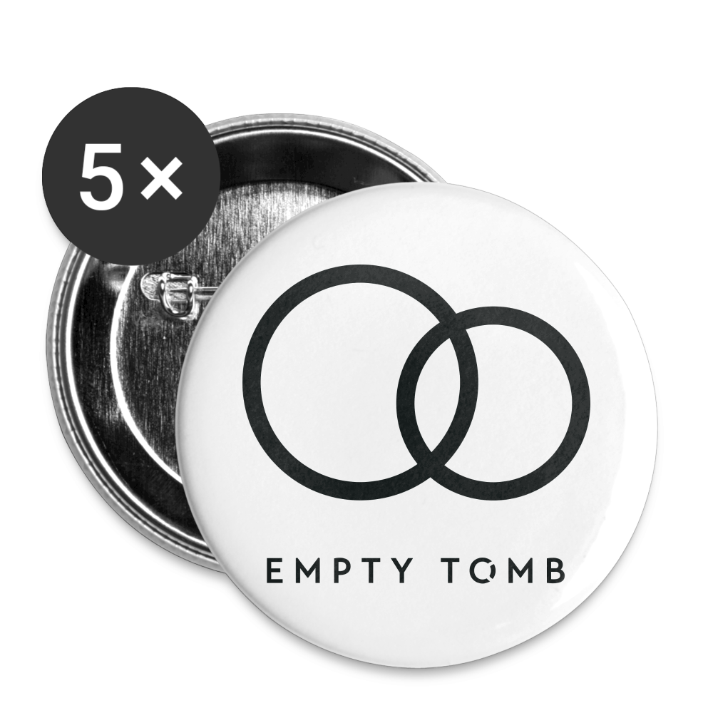 Buttons small 1'' (5-pack) - white